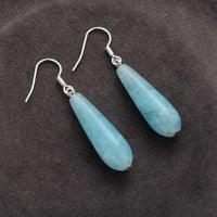 boucles d'oreilles femme en pierres naturelles d'amazonite