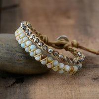 bracelet femme de lithothérapie en amazonite