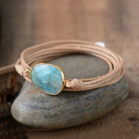 bracelet femme en pierre de soin amazonite