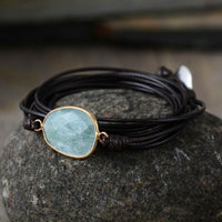 bracelet femme en pierre fine amazonite