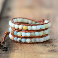 bracelet femme en pierre naturelle d'amazonite