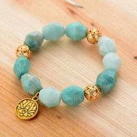 bracelet femme en pierre naturelle d'amazonite