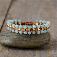 bracelet femme en pierre naturelle d'amazonite
