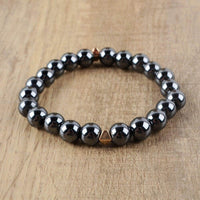 bracelet homme de lithothérapie en hématite