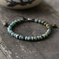 bracelet homme de lithothérapie en jaspe naturel