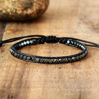 bracelet mixte de lithothérapie en hématite