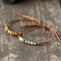 bracelets femme en pierres gemmes d'amazonite et de jaspe payasage