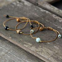 bracelet femme en pierres naturelles d'agate, de jaspe et d'amazonite