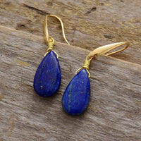 boucles d'oreilles femme de lithothérapie eb lapis-lazuli