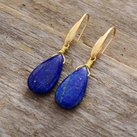 boucles d'oreilles femme en pierre naturelle de lapis lazuli