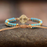 bracelet homme ou femme de lithothérapie en turquoise