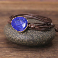 bracelet femme de lithothérapie en lapis-lazuli