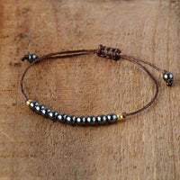 bracelet homme ou femme en pierres d'hématite