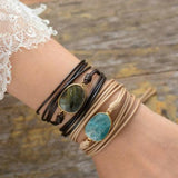 bracelet femme en pierres naturelles amazonite