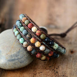 bracelet femme en pierres naturelles de jaspe
