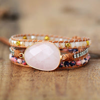 bracelet pour femme en quartz rose