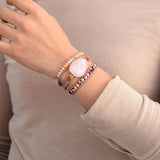 bracelet femme en cristaux de quartz rose