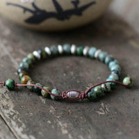 bracelet homme en pierres naturelles de jaspe africain