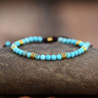bracelet mixte en pierres de soin de turquoise